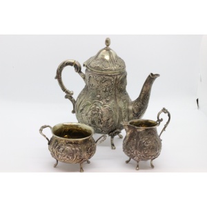 Vana hõbedast serviis