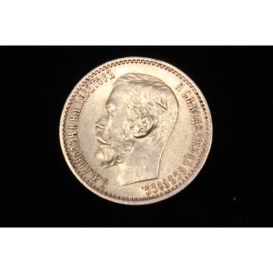 Tsaari-Vene Nikolai II 5 RUB kuldmünt 1898