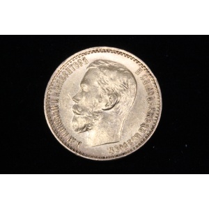 Tsaari-Vene Nikolai II 5 RUB kuldmünt 1900