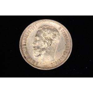Tsaari-Vene Nikolai II 5 RUB kuldmünt 1900